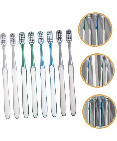 FRCOLOR 8pcs Portable Toothbrush Set for Stain Reduction - Manual Fine Bristles for Travel & Camping - Buy Online on GoSupps.com