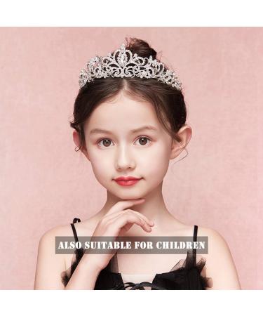 Silver Tiara Crown Crystal Headband with Combs for Bride Wedding Prom - Silver/Clear Crystal Tiara Headband for Women and Girls - Buy Online on GoSupps.com