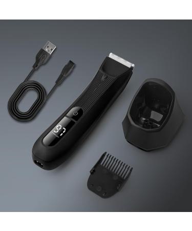 Men's Body Hair Trimmer - Rechargeable Electric Groin Groomer for Private Parts & Pubic Hair - Waterproof Razor with LED Light - Buy Online on GoSupps.com