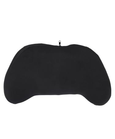 Ergonomic Lumbar Support Pillow | Memory Foam Back Cushion for Car & Home | Comfortable Pain Relief - Removable Cover (Black - Buy Online on GoSupps.com
