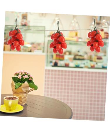 TOPPERFUN 2pcs Simulated Fruit Skewers Foam Fake Fruit Props Ornament Home Decor Models Lychee Fruit Home Supplies Fruit Photography Props Party Decor Tomato Longan Red Plastic - Buy Online on GoSupps.com