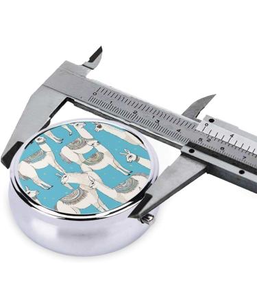 Cute Llama Mini Round Pill Box | 3 Compartment Travel Organizer | Portable Pill Case for Home & Office - Buy Online on GoSupps.com