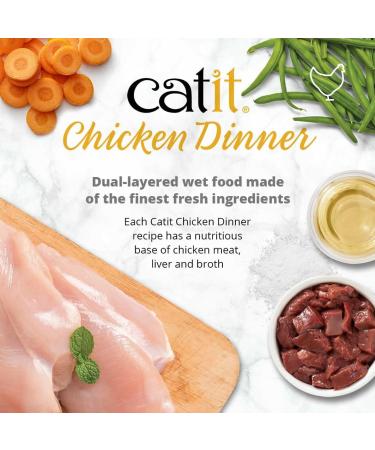 Catit Chicken Dinner with Tilapia & Green Beans 80 g Pack of 6 Cat Food Wet Cat Food Cat Food Wet Nourriture Pour Chat Cat Wet Food Chat Kitten Food Kitten Wet Food Canned Cat Food - Buy Online on GoSupps.com