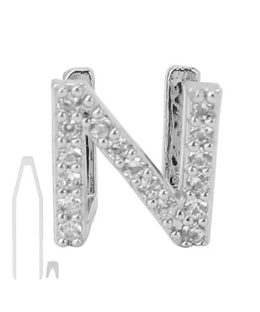 Verdant touch hip hop tooth decoration hip hop tooth halloween decoration accessories silver upper capital -shaped teeth brace for hip hop hollow design