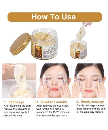 Golden Osmanthus Eye Mask - 80pcs Moisturizing Patches for Dark Circles Wrinkles & Eye Care - Buy Online on GoSupps.com