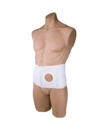 OTC Ostomy Abdominal Binder Stoma Support Hernia Colostomy 6" Belt 3" Opening Pad Large 6" Belt 3" Opening Pad Large