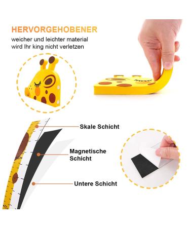 Buy 3D Movable Giraffe Baby Yardstick Height Chart | Kids Room Decor - Duoupa Yellow - Buy Online on GoSupps.com