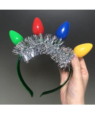 hgnxa Christmas Flashing LED Headband Fun and Festive Light Bulb for Kids Adults Glow in the Dark Accessories Party Favor Red - Buy Online on GoSupps.com