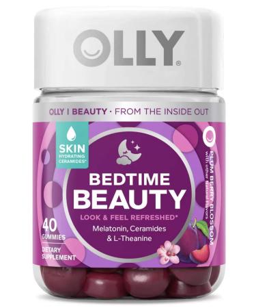 Olly Bedtime Beauty Skin Hydrating Melatonin Ceramides and LTheanine Sleep - 40 Gummies