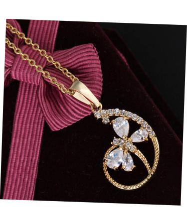 CHILDWEET Women Temperament Necklace Pendant Necklaces Locket Necklace Necklaces for Women Initial Hollow Out Miss Zircon Necklace - Buy Online on GoSupps.com