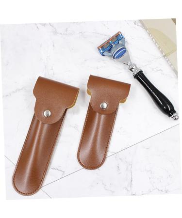 Portable Shaver Storage Cover - Travel Handbag 16.5x4.2x1CM - Brown | International Shipping Available - Buy Online on GoSupps.com