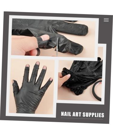 POPETPOP 1 Set Uv Glove Nail Art Gel Guantes Gloves for Gel Nails Nail Art Supplies Uv Protection Gloves Manicure Disposable Glove Uv Tape Sun Protection Nail Supplies Pvc - Buy Online on GoSupps.com