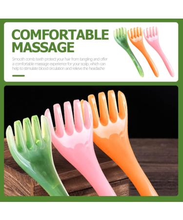 Beavorty 3pi ces Peigne De Massage R sine Pour Accessoires De Massage De T te Pour D tente Et Circulation Sanguine Vert Jaune Rose - Buy Online on GoSupps.com