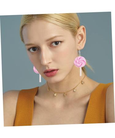 VALICLUD 8 Pcs Rainbow Lollipop Earrings Kids Hoop Earrings for Girls Cute Earrings Post Earrings for Women Ornament Earrings for Women Candy Dangle Earrings Charm Personality Miss 3X5.3CMx2pcs Assorted Color 3x2pcs - Buy Online on GoSupps.com