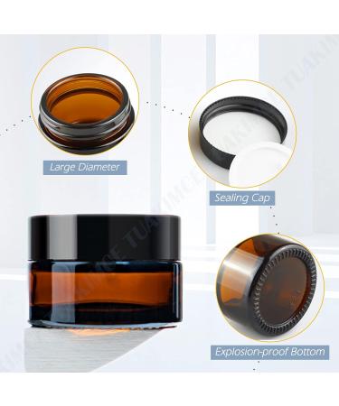 Tuakimce 10 Pack 30ml Refillable Cosmetic Glass Cream Containers with Lid - Ideal for Creams Lotions & Essential Oils - Buy Online on GoSupps.com