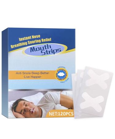 Mouth Tape for Sleeping Gently and Comfortable Mouth Tape for Reduce Snoring Oral Breathing Improve Sleep Quality & Effective Anti Snoring Mouth Strips-120pcs White