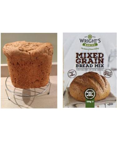 Wright's Mixed Grain Bread Mix 500g X 5 Pack With Seeds and Grains High in Fibre For Machine or Hand Baking Simply Add Water Suitable for Vegetarians - Buy Online on GoSupps.com