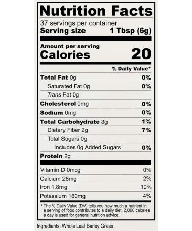 Anthony's Organic Barley Leaf Powder 8 oz - Gluten Free, Non GMO, Vegan, Non Irradiated | Whole Leaf Superfood - 8 Ounce (Pack of 1) - Buy Online on GoSupps.com