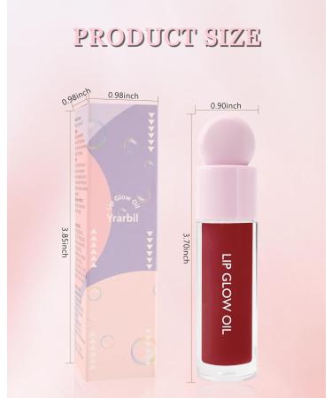 Hydrating Lip Glow Oil - Shiny Pink Lip Gloss & Lipstick | Long-Lasting Lip Moisturizer & Plumper | Perfect Gift for Women - Buy Online on GoSupps.com