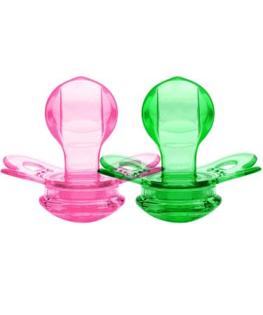 Shop LittleForBig Large Shield Pacifier Gen 3 - Adult Size Candy Gloss Paci Pack - Pink & Green Set for International Shipping - Buy Online on GoSupps.com