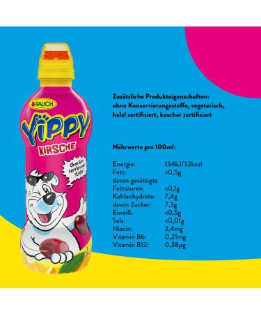 Yippy Cherry Disposable 6 x 330 ml - Buy Cherry Flavored Drinks Online | International Shipping - Buy Online on GoSupps.com