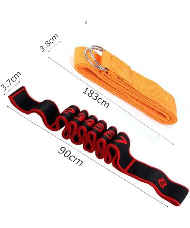 Xumier 4pcs Yoga Stretching Strap Set - 8 Loops Fitness & Physiotherapy Leg Extensor Bands (Yellow + Red) for Optimal Stretching & Flexibility - Buy Online on GoSupps.com