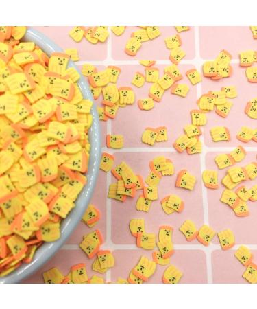 100g Smiley Banana Slices Polymer Soft Clay Sprinkles for Decoration Nail Sticker DIY Making Phone Case Decor