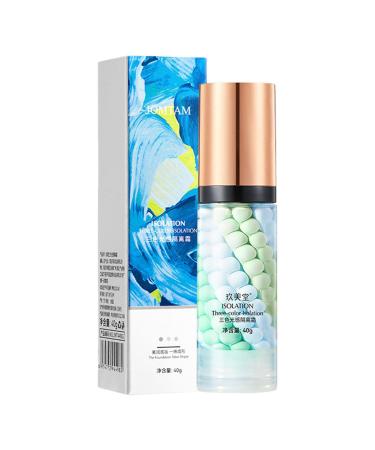 LINGJIONG Makeup color | Tri-color Isolation Cream Face foundation base isolating cream invisible pores moisturizing foundation concealer essence