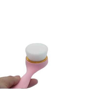Ultra-Soft Cleansing Brush for Deep Pore Exfoliation - Manual Face Skin Cleanser & Makeup Remover in Pink - Buy Online on GoSupps.com