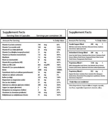 ULULIFE Ultimate Multivitamin: Vegan Iron Free Promotes Stronger Hair Skin & Nails and Improves Antioxidant & Energy with Better Sleep & Less Stress - 180 Capsules (30-Day Supply) - Buy Online on GoSupps.com