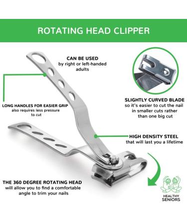Healthy Seniors Nail Clipper Set - Thick Nail Solution for Diabetics & Arthritis - Buy Online on GoSupps.com