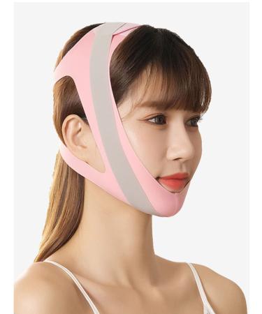 Anti Snoring Chin Strap - Snoring Solution Effective Snore Stopper Anti-Dry Mouth Chin Strap Double Chin Reducer V Line Lifting Mask Face Lift Massager Pink (Pink Skin-Friendly)