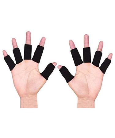 ONTYZZ 10Pcs Finger Protector Sleeve Elastic Compression Finger Protector Sports Protective Gear Braces Band Wraps Finger Sleeve Support Basketball Sports Aid Arthritis