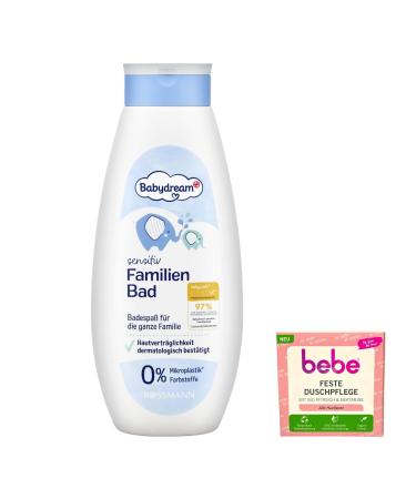 Generisch Familienbad Sensitiv Dermatologically tested bath care 0% microplastics and dyes + 1 firm baby shower gel | 750 ml