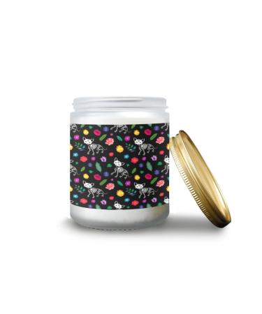 Lavender Candles for Home Scented Aromatherapy Jar Candles 7 oz Long Lasting Candles Scented Candles Gift Set for Women Perfect for Birthday Gifts Skeletons of Cats