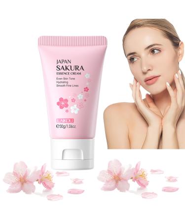 Japan Sakura Face Cream Face Moisturizer for Women Anti Aging Face Cream for Moisturize and Smooth Fine Lines Anti Wrinkle Cream with Vitamin C and Sakura Extract Facial Cream for All Skin Type