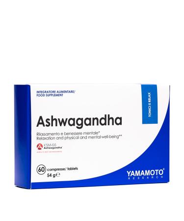 YAMAMOTO RESEARCH Ashwagandha KSM-66 60 Capsules Food Supplement with 600 mg Ashwaganda Optimal for Mental and Physical Wellness High Concentration