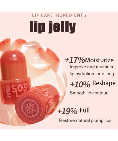 Hezhuang lip jelly jelly lip gloss moisturizing jelly lip balm long lasting 12 hours moisturizing and diluting lip lines waterproof moisturizing lip oil gloss - Buy Online on GoSupps.com
