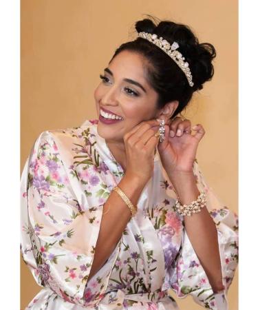 Elegant Gold Bride Tiara | Crystal Crown for Weddings Bridesmaids & Proms | Royal Headgear - Buy Online on GoSupps.com