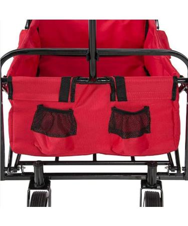 Foldable Utility Wagon Collapsible Sports Outdoor Cart with Removable Canopy Large Capacity and Tilting Handle for Camping Beach Sporting Events Concerts Shopping - Buy Online on GoSupps.com