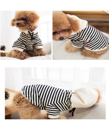 Rayminsino Striped Dog Hooded Sweater - Cotton Jacket for Medium Dogs & Cats | Comfortable XL Sweatshirt Coat - Buy Online on GoSupps.com