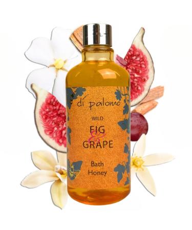 Di Palomo Wild Fig & Grape Bath Honey 300ml. Bath Oil & Bubble Bath Blend. Shower Gel with Moisturising Skin Care. Luxury Body Wash Relaxation Gift For Women. Pamper Gifts For Her.