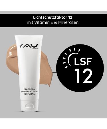 RAU Cosmetics BB Cream Silicone oilfree BB Cream Perfect Care Natural for dry impure normal skin 75 ml makeup care UV protection tinted day cream with zinc vitamin E almond oil panthenol - Buy Online on GoSupps.com