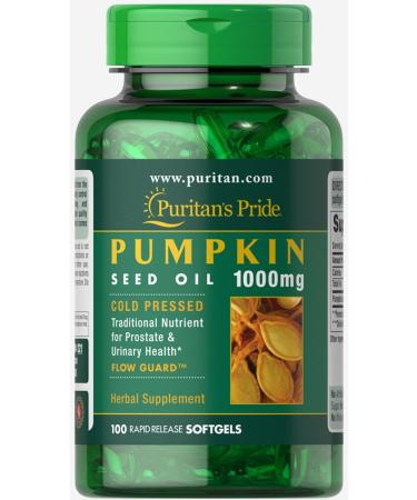 Pumpkin Seed Oil, Supports Prostate and Urinary Health White 100 Count (Pack of 1)