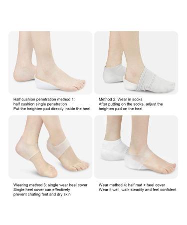 Washable Reusable U-Shaped Heel Pads for Height Increase - Gel Heel Inserts with Cover - Buy Online on GoSupps.com
