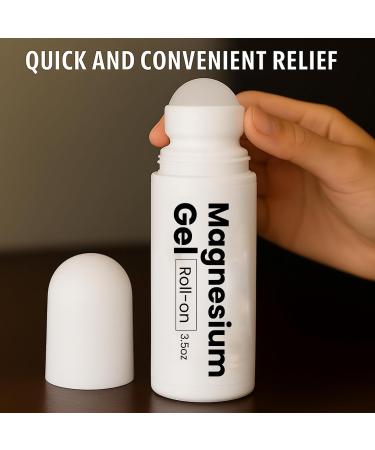 Magnesium Roll-On 3oz | Zechstein Magnesium + Arginine | Muscle & Joint Relief for Back Neck Legs & Feet | Improve Sleep Cycle Fast-Absorbing Paraben-Free - Buy Online on GoSupps.com