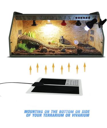 FIPASEN Reptile Heating Mat with Temperature Control - Ideal for Tortoise, Snakes, Lizards, and More - Removable Terrarium Heat Pad (5W 6x5.5 inches) - Buy Online on GoSupps.com