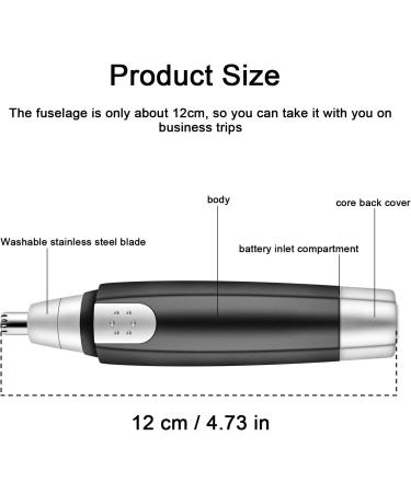 Painless Ear & Nose Hair Trimmer | Electric Hair Shaver for Men & Women | Portable Battery-Operated Facial Hair Clippers - Buy Online on GoSupps.com