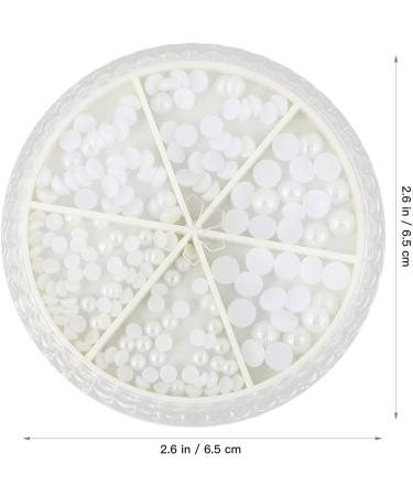 Lurrose 1 Box nail decorations Nail Art Supplies pearl nail gems Nail Art Decors flatback pearls for crafts pearl jewelry craft pearls bulk nail art gems Manicures white Stud manual 3d abs - Buy Online on GoSupps.com