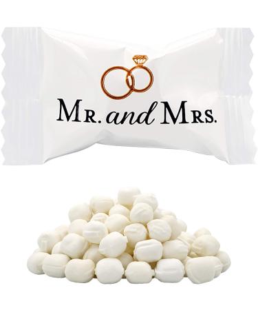 Mr. & Mrs. Wedding Buttermints, Mint Candies, After Dinner Mints, Butter Mint Candy, Fat-Free, Individually Wrapped (55 Pieces) 55 Count (Pack of 1)